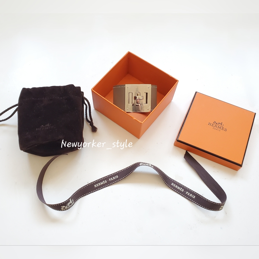 Hermes Kelly Doll Bracelet Etoupe Color Brand New